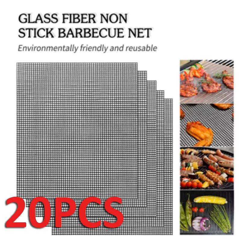 Barbecue Grill Mesh Barbecue Mats High Temperature Resistant Cuttable Liner Food Grade