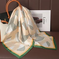 Luxury Print Satin Silk Square Scarf for Women Shawl Hijab Neckerchief Female Hair Ribbon Headband Fashion Wrap Bandana 2023 New - Image 6