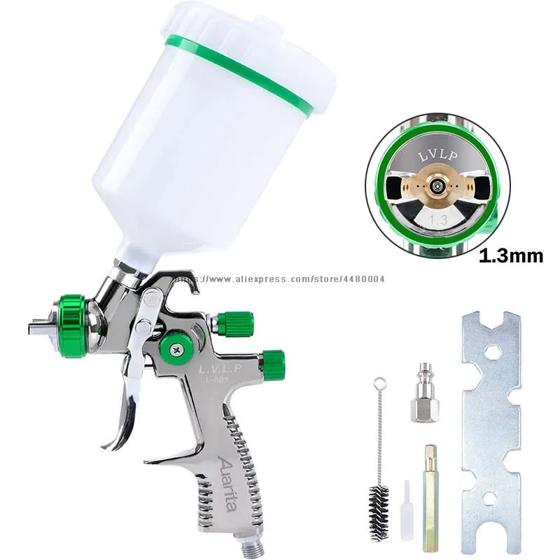 lvlp-spray-gun-auarita-manual-spray-gun-13mm-600cc-gravity-spray-gun-with-spray-gun-accessories