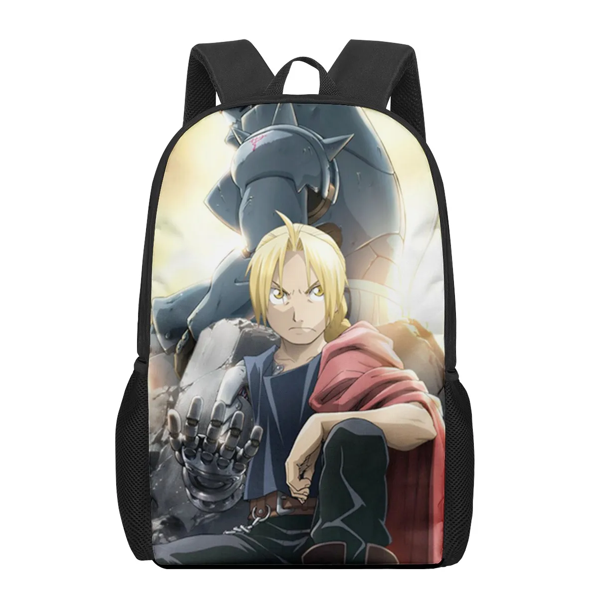 anime Fullmetal Alchemist 3D Pattern School Bag for Children Girls Boys Casual Book Bags Kids Backpack Boys Girls Schoolbags Bag