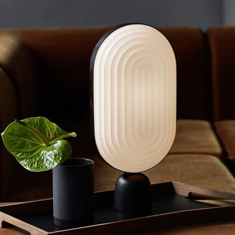 

Scandinavian LED table lamp white creative post-modern minimalist kind of metal living room study bedroom bedside table lamp