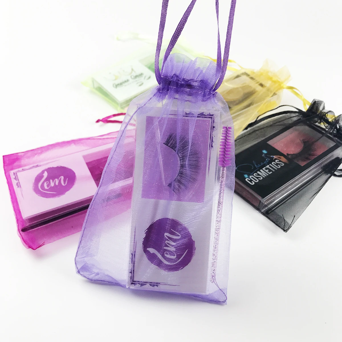 

Foxyfox Wholesale 20/50pcs 3d Mink Lashes Case Eyelash Packaging Box Lash Boxes Packaging Custom Logo Plastic Sliding Clear Box