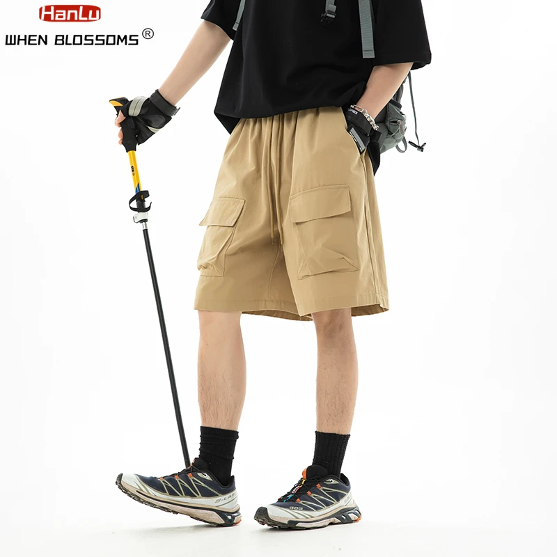 Male Outdoor Casual Fashion Cargo Shorts 2024 Summer New  Multiple pockets Design Shorts Men's  Leisure knee length Shorts
