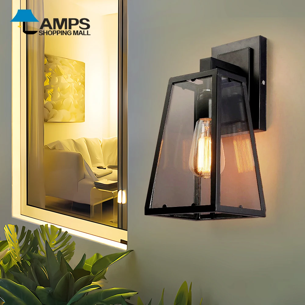 

Glass Wall Sconce Light, Vintage Lighting for Kitchen Island, Modern Clear Glass Lights Hanging for Dining Room, Kitchen