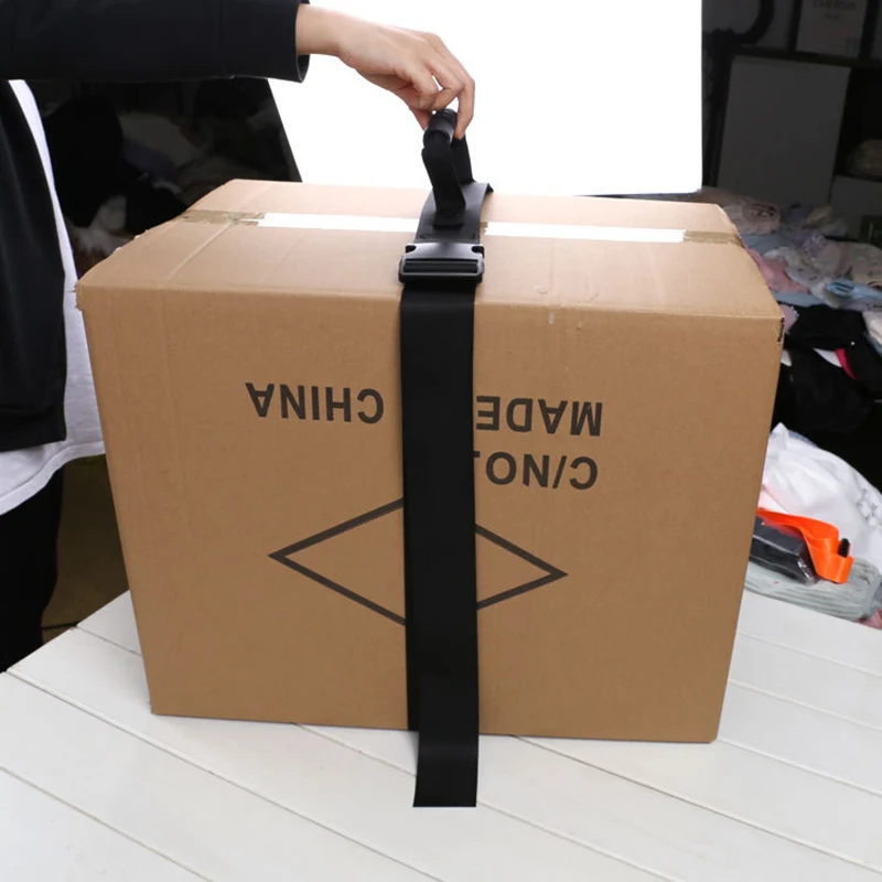 Moving Straps Cargo Strap Carry Strap Handle Black Adjustable Luggage Strap Secure Lifting Carrying Heavy Boxes Groceries Luggage Belt Rope