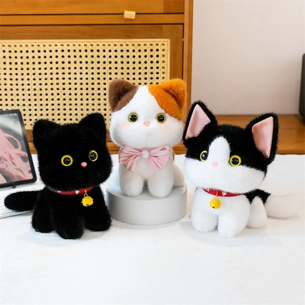 Siamese Kitten Sanhua Cat Plush Doll Lazy Fluffy Ragdoll Cat Plush Toy 23cm Stuffed Heterochromatic Cat Doll Kids Holiday Gifts