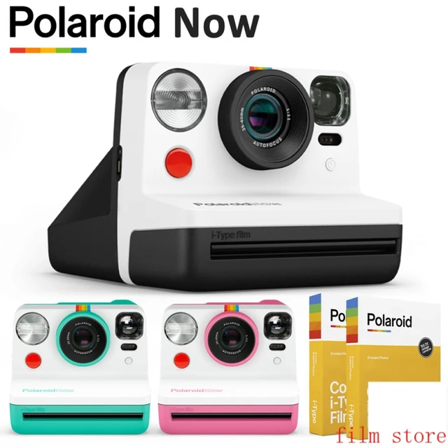 Polaroid Now i-Type Instant Film Camera (Black and White) + Polaroid Color  Film Bundle