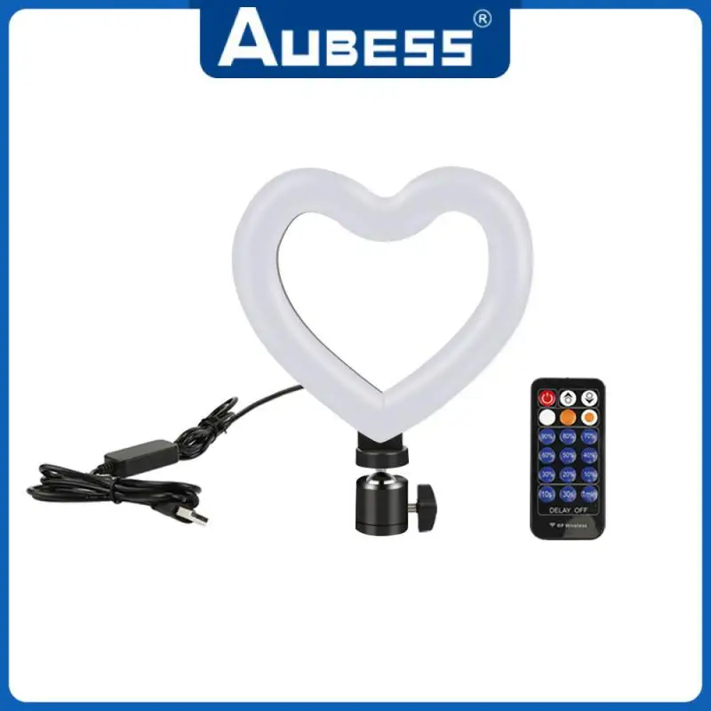 링 콜드 웜 스마트 라이트 하트 모양 비디오 라이브 램프 램프, 메이크업 라이트..