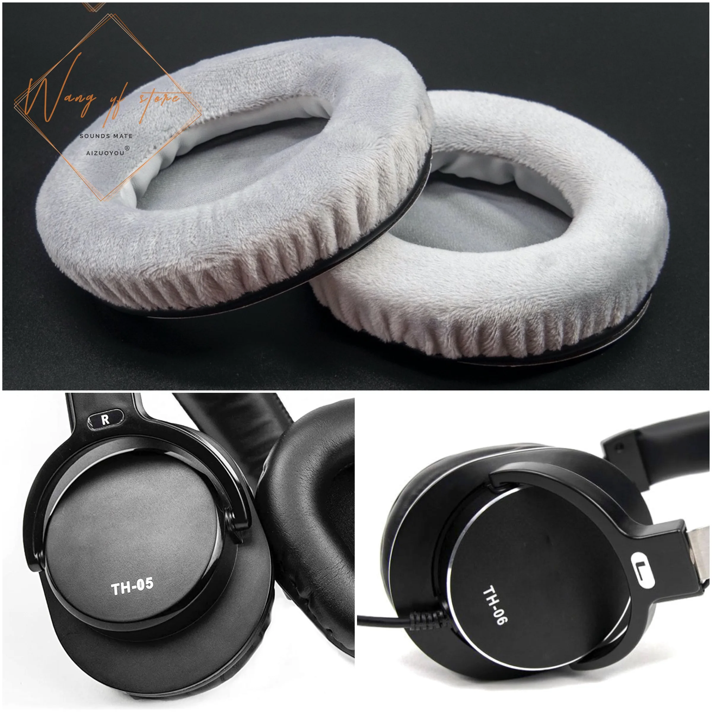 Cuscinetti Per Le Orecchie In Velluto Liscio Cuscino In Schiuma Per Cuffie Da Studio Tascam Th-200X Th05 Th06