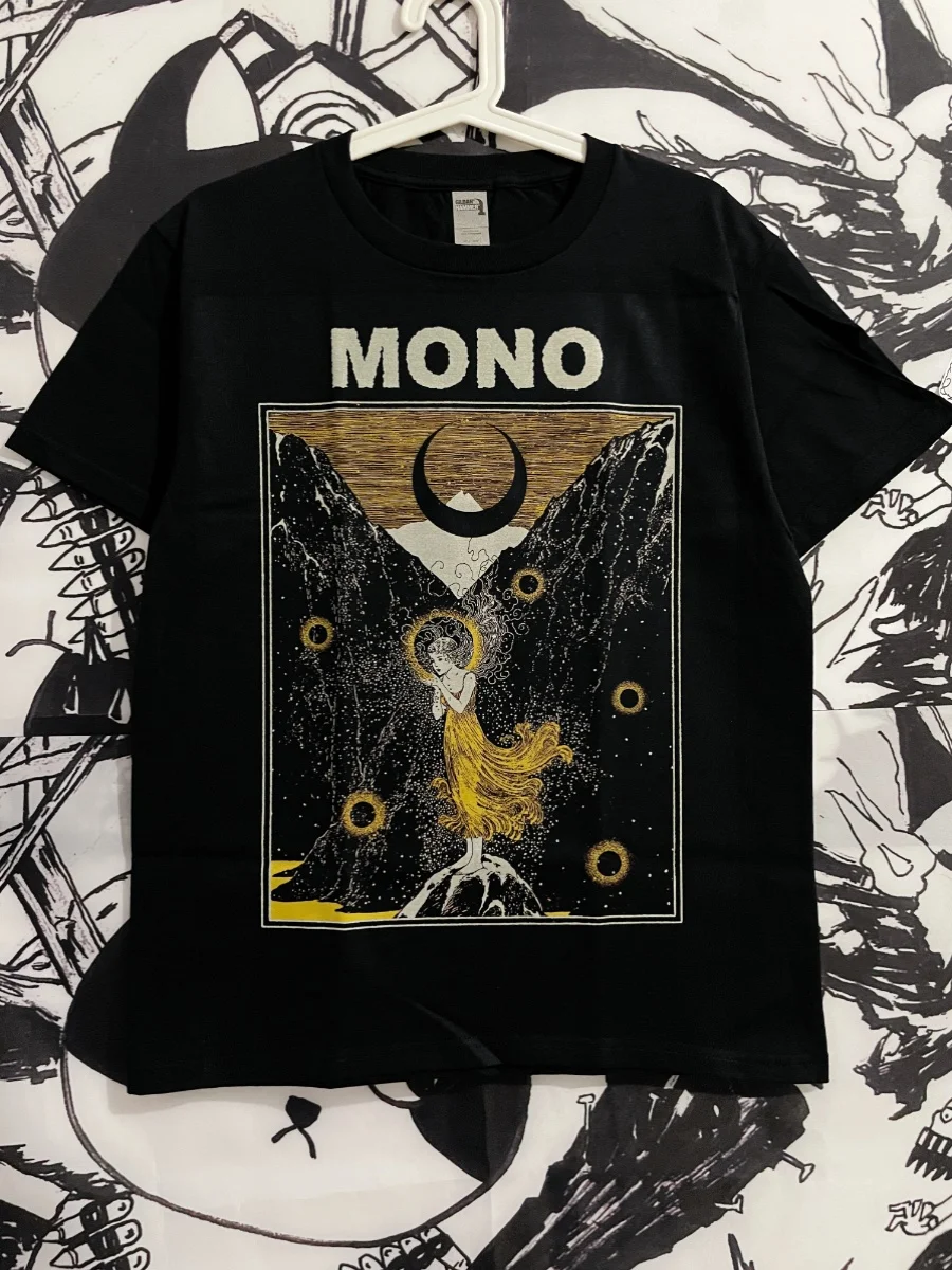 Japanese post-rocking MONO band cotton men's and women's short sleeve T-shirt Music culture niche music festival