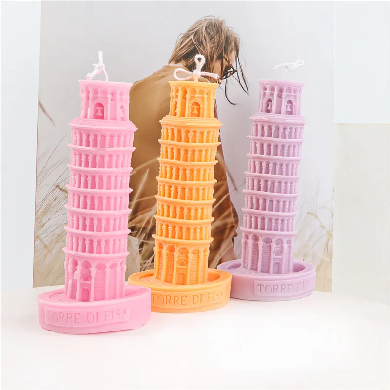 

Leaning Tower of Pisa Silicone Mold Gypsum form DIY Handmade Aromatherapy Candle Ornaments Handicrafts Soap Mold Hand Gift Make