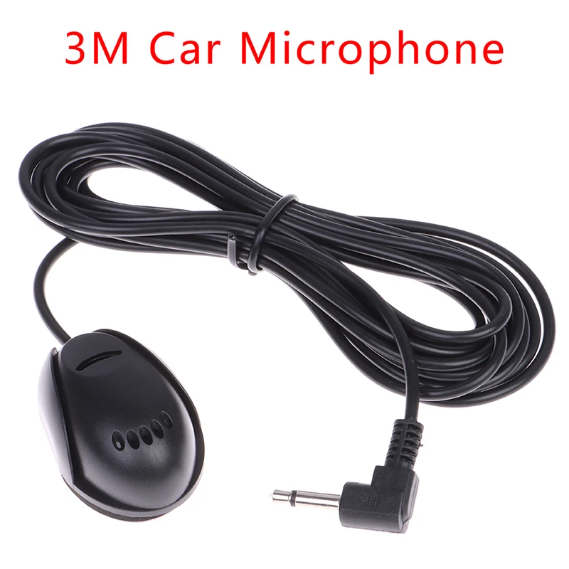 1pc Car Audio Microphone 3.5mm External Mic for Car Vehicle Head Unit Bluetooth Enabled Stereo