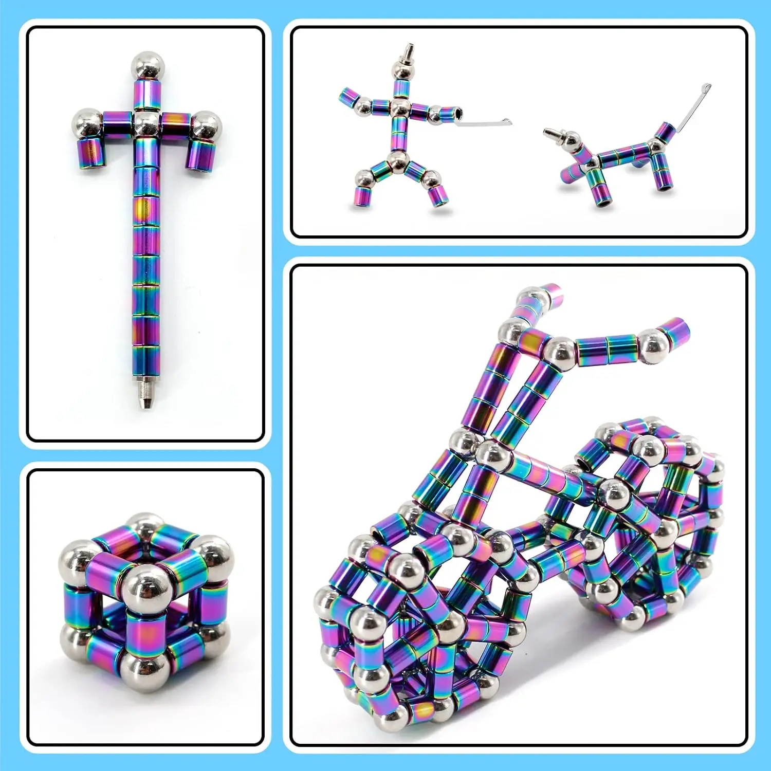 Magnetic Fidget Pen Toy EDC Anti Stress Relief Toys Fidgeting Antistress Anxiety Sensory Toy Magnet Pen for Adult Autism ADHD Fidget Toys