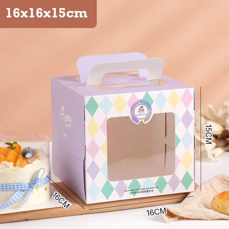 10Pcs Portable Handle Cake Boxes with Clear Window, Cupcake Pastry Cookie Dessert Packa... - SKU PHCB2332 - UGI Packaging