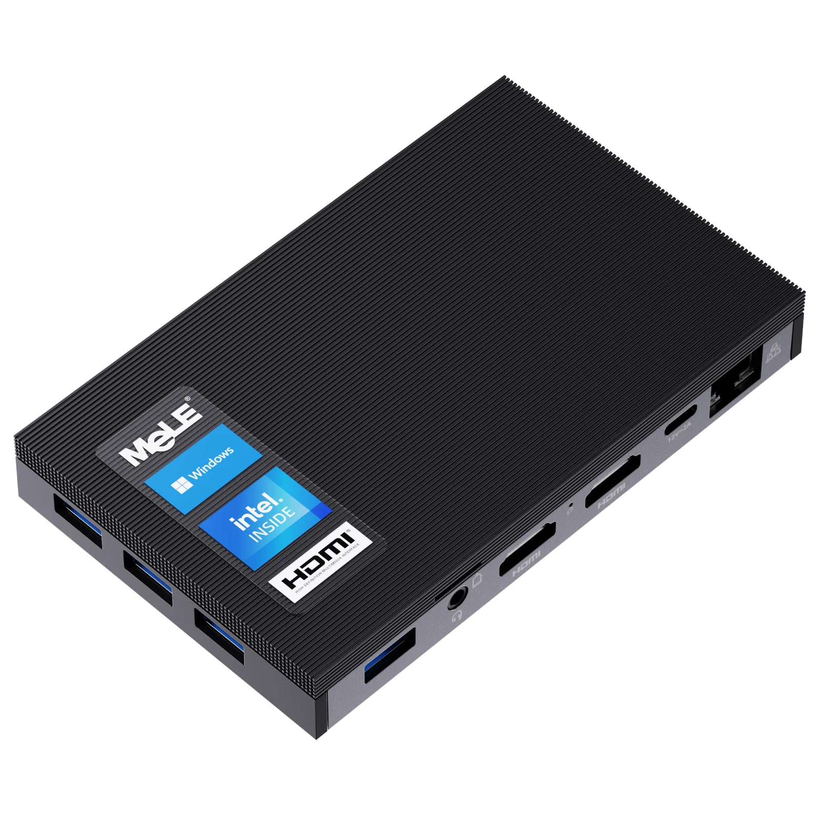 Мини-ПК MeLE Windows 11 Pro Quieter3Q N5105 LPDDR4 8 Гб ПЗУ 128 ГБ M.2 SSD (до 2,90 ГГц) Dual HDMI2 4K 60 Гц BT5.2 Wi-Fi 6 USB3.0
