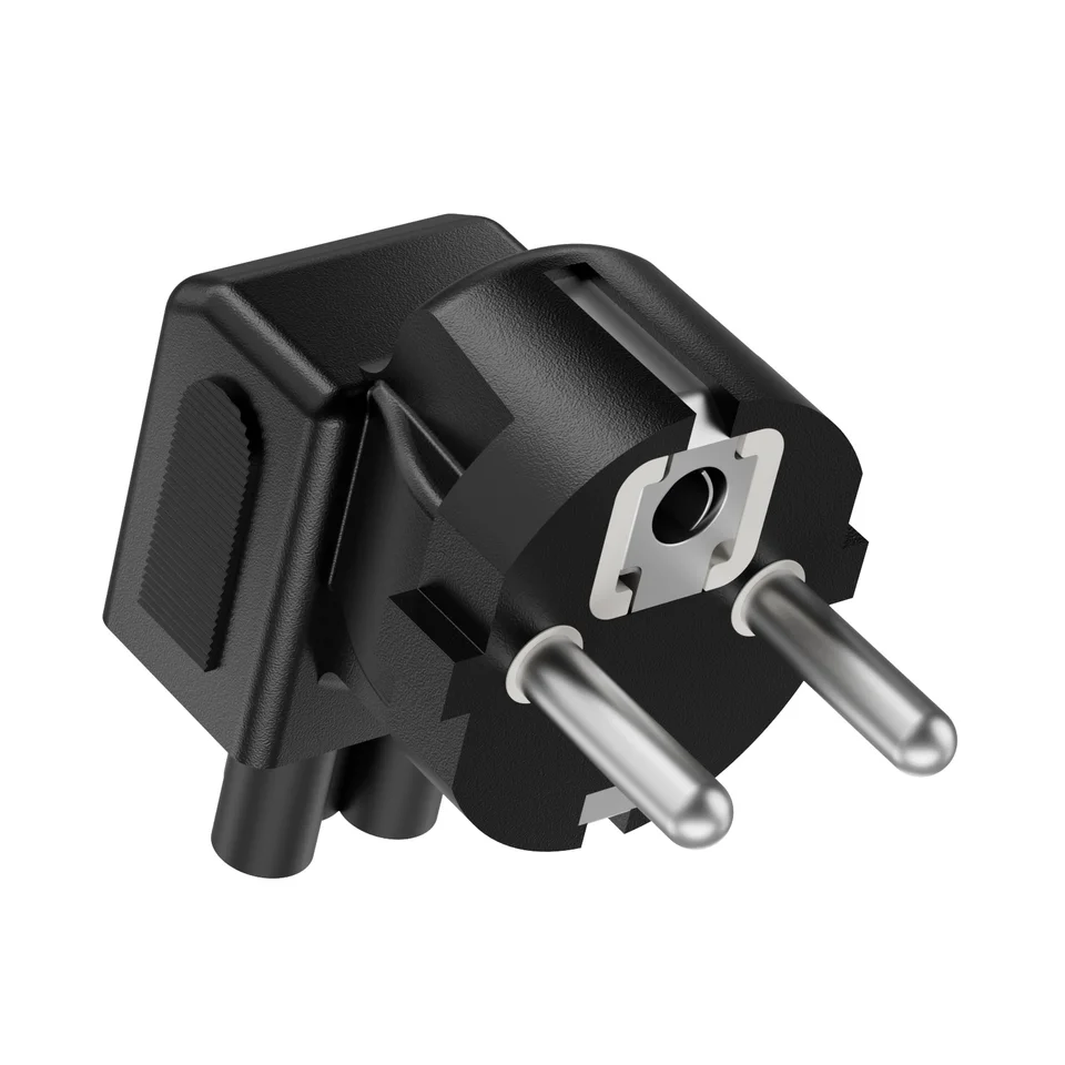 EU Plug to IEC320 C5 Clover Leaf Adapter
