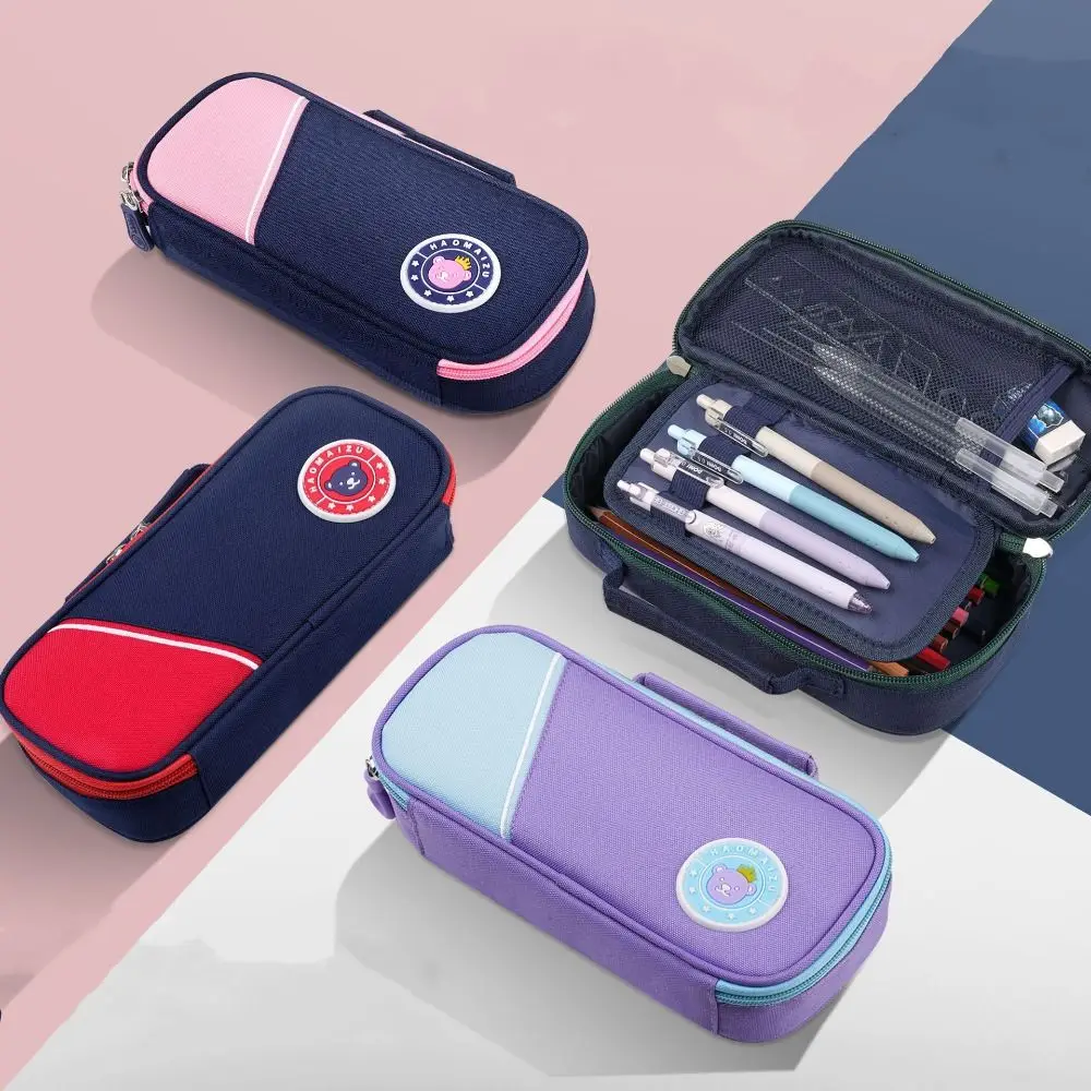 Large Capacity Pencil Case Cute Pencil Bag Washable Stationery Bag School Office Supplies