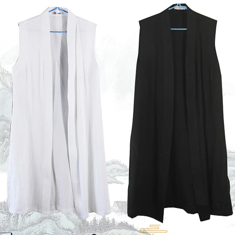 Mens Traditional Kung Fu Tai Chi Outfits Taoist Robe Wudang Linen Taiji Martial Arts Uniforms Performance Practice Costume