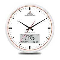 Azan Prayer Wall Clock, Muslim Clock, Digital-Analog Watch with Hijri Calendar, Time Fajr Alarm, Mosque Clock 2