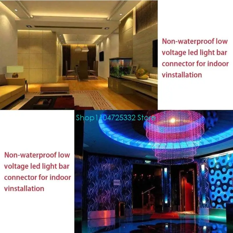 10mm LED 조명 스트립 테이프 코너 커넥터용 P5EA 90도 솔더 프리 10개 RGB-