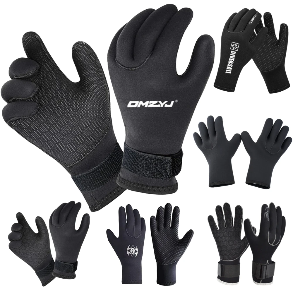 3mm 5mm Neoprene Diving Gloves Keep Warm for Snorkeling Paddling Surfing Kayaking, all things