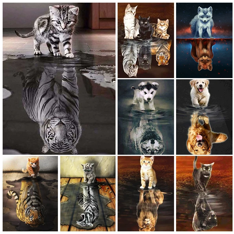 5D Large Diamond Painting Kits for Adults, Tiger Diamond Art with Full  Tools Accessories,DIY Full Drill Diamond Dots Big Cats - AliExpress