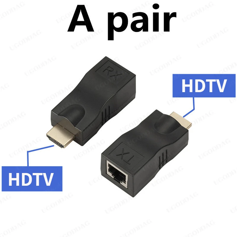 HDTV Ϳ HDMI ȣȯ Ȯ, LAN Ʈũ HD Ȯ, CAT5e, 6 UTP LAN ̴ ̺, 1080P RJ45 Ʈ, 30m