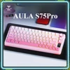 AULA S75Pro Gaming Keyboards Hot Swap RGB Gasket PBT Keycap Wireless Tri-Mode Custom Mechanical Keyboard PC E-Sports Accessories