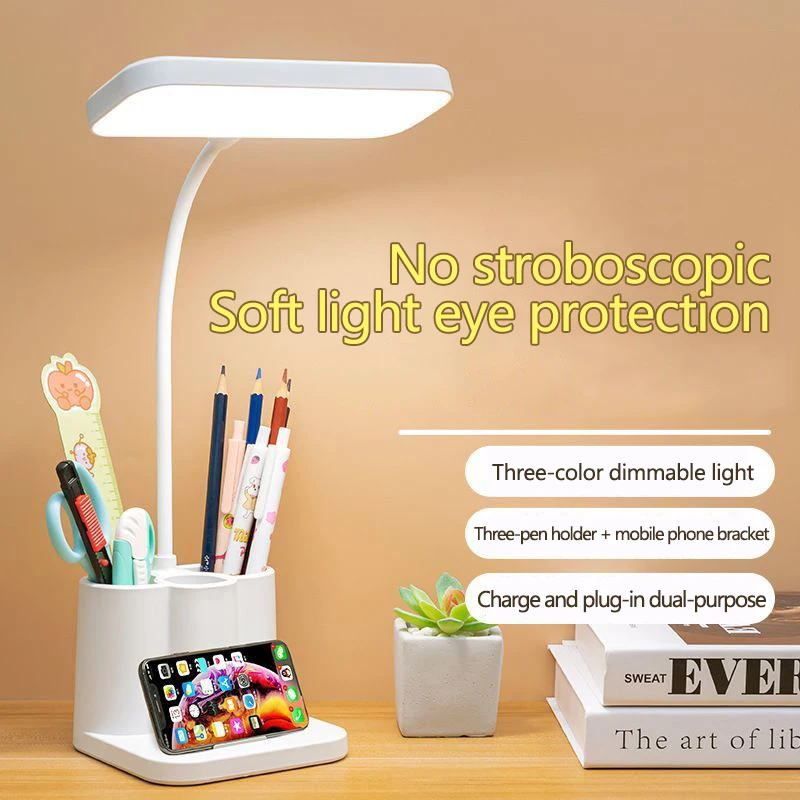LED Table Lamp USB Charging Color Stepless Dimmable Eye