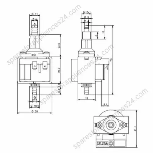 Pompa NME 1 S 16 W 230 V Centrale Per Elettrodomestici Domena, Ricambio Originale 500412508, Compatibile Con Modelli Caraibes, Xelys, Xellence - 3