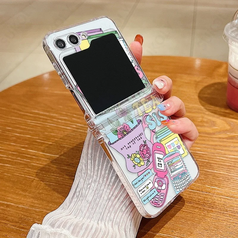 Creative Personalized Hard Clear Folding Case - Fashionable and Durable Protective Cover