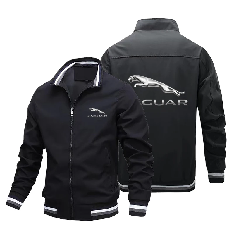 

2023 Jaguar Car Logo Summer New Men's Bomber Jacket Casual Fashion Outdoor Ultra-Thin Zipper Sports Sunscreen Clothing 바람막이