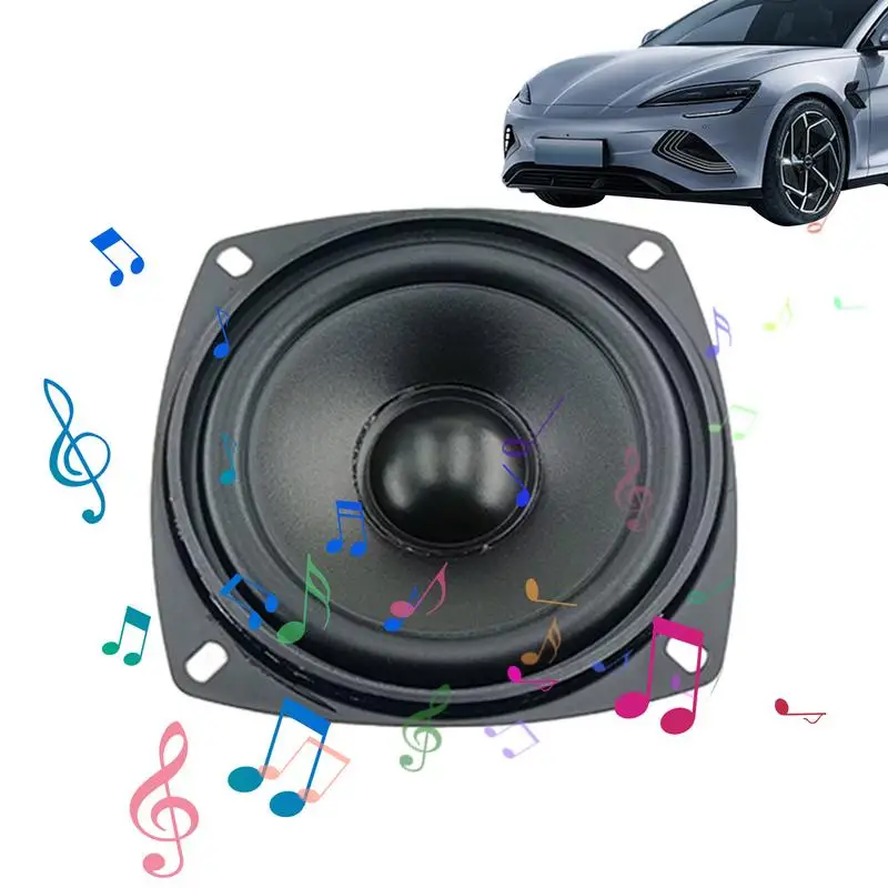 

4 Inch Car Speakers Full Range Frequency Vehicle Door Auto Audio Music Stereo Subwoofer Sound System Black Automotive Speakers