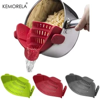 Colador de silicona con Clip para olla para Pasta, fruta y verdura 1