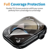 Film de protection pour Apple Watch 44mm 45mm 40mm 41mm 49mm 42 38mm, protecteurs d'écran incurvés iwatch série 8 7 SE 9 Ultra 10 42/46MM 3