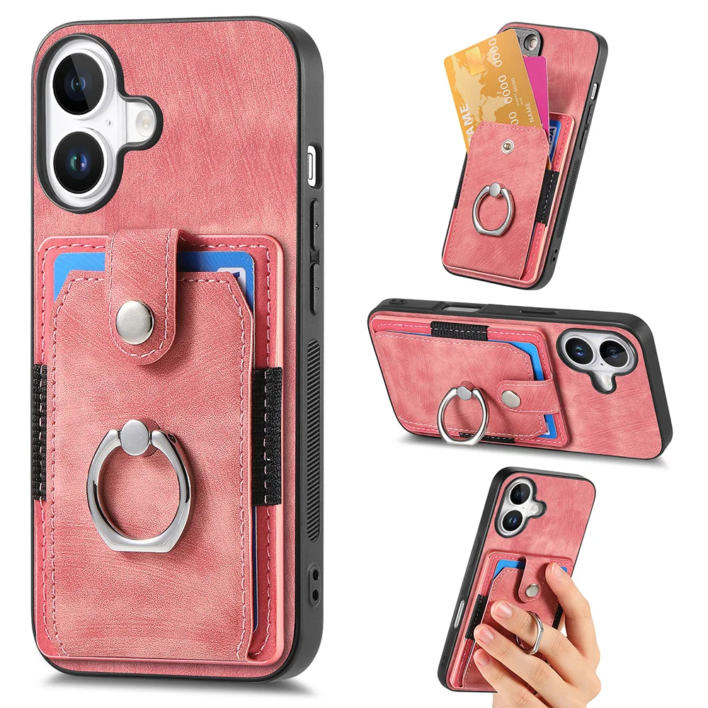 Slim Protective Ring Card Holder Phone Case Back Cover