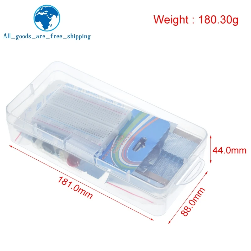 TZT Basic Starter Kit for Arduino Uno Set R3 DIY Kit – R3 Board / Breadboard + Retail Box
