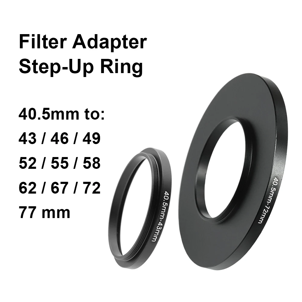 Camera lens Filter Adapter Ring Step Up Ring Metal 40.5mm 43 46 49 52