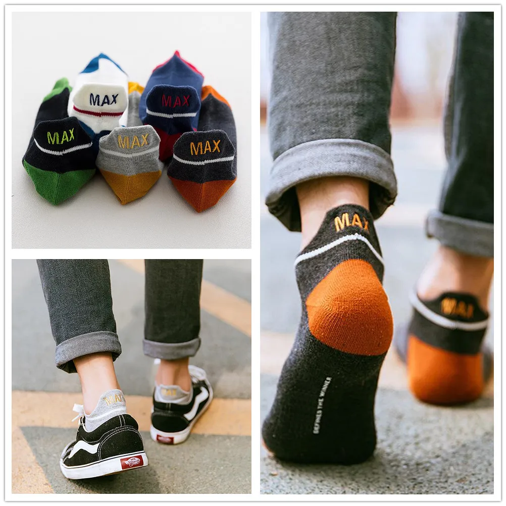 Calzini Alla Caviglia Popsoket Hip Hop Da Uomo Calzini Corti Sportivi Da Uomo Divertenti Harajuku Happy Skateboard Max Calzini Corti Popsocket