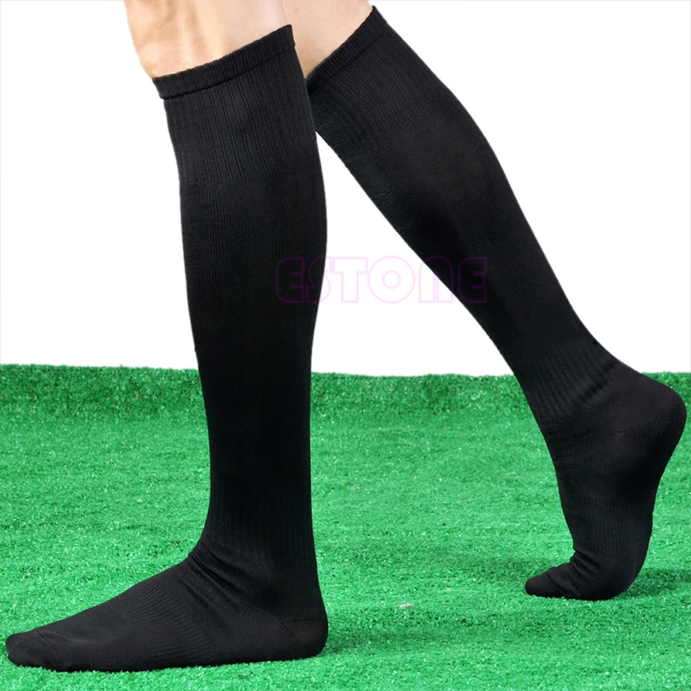 

New Mens Women Sports Long Socks Knee High Football Soccer Hockey Stocking