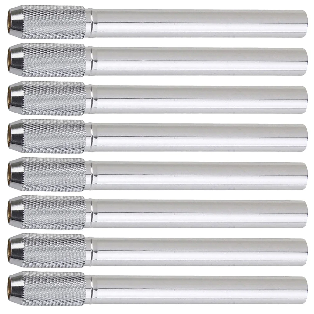 Charcoal Charcoal Pencils Metal Handle Pencil Extender Holder 8Pcs Drawing Pencil Lengthener Pencil Extension Holder Rod 5 pcs handy stainless steel dual head pencil lengthener length extender holder lengthening tool