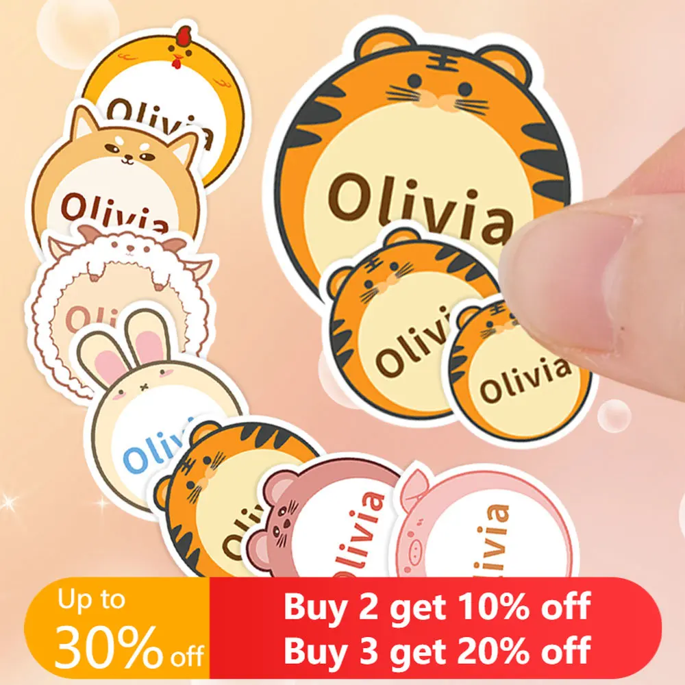 Daycare Name Labels Waterproof Custom Labels Sticker School 3size