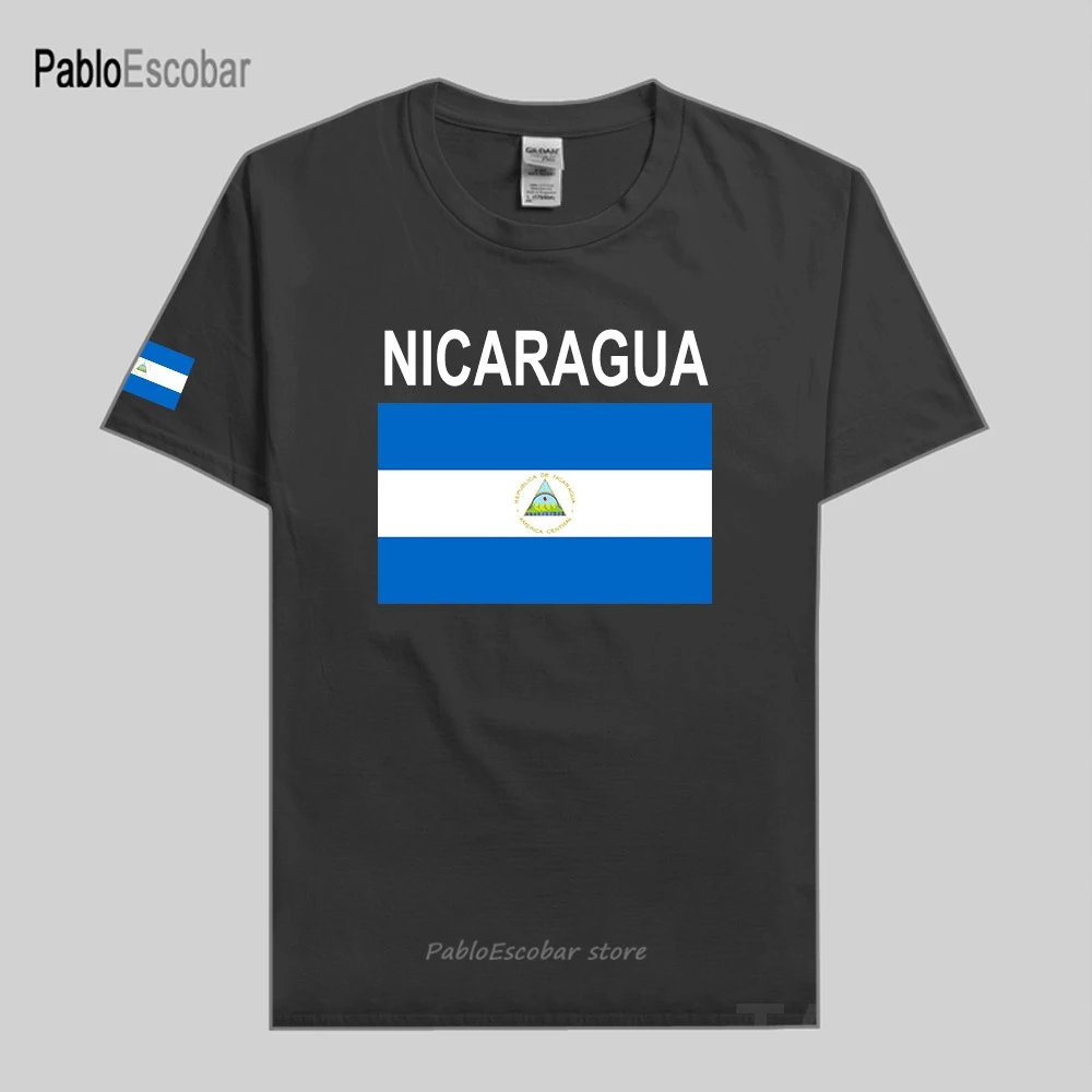 Koszulka Męska Nikaragua T-Shirt Drużyna Narodowa T-Shirt Bawełniany Odzież Gimnastyczna Koszulki Sportowe Nikaraguańczycy