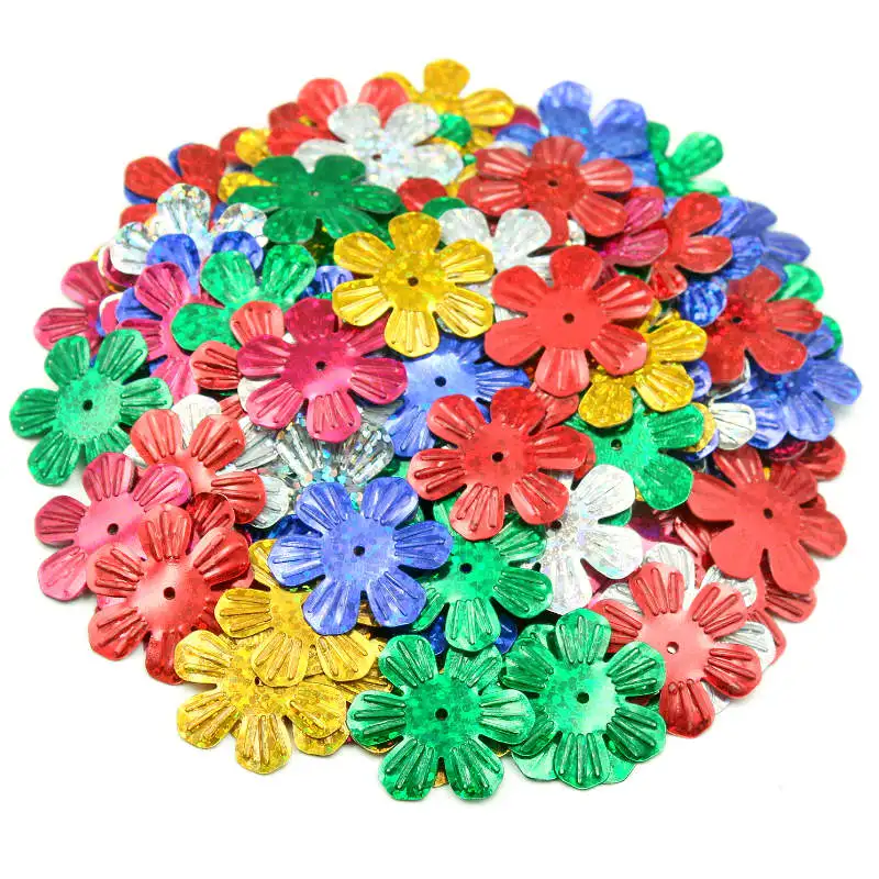 Mixed Colour Sequins 24-32MM Snowflake Hexagon Flower Paillettes Sewing Wedding Women Garments Craft DIY Accessories 100-500Pcs Sequins For Crafts Sequin Embroidery Accessories Sequin Sewing Accessories Sequins Accessories Sequins Jewelry Accessories