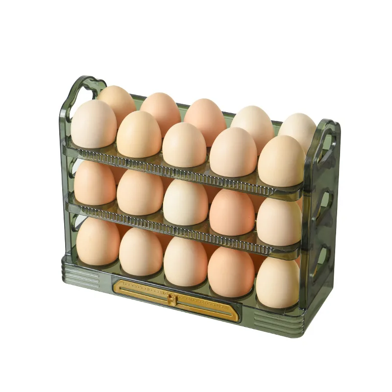

Reversible refrigerator egg storage box multi-layer kitchen egg rack large-capacity organizers fresh-keeping storage box
