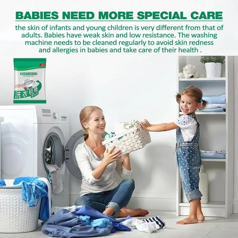 Washer Cleaner Powder Deep Cleaning Laundry Washer Powder Descaler Household Machine Drums Descaler For Front