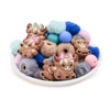 8/63Pcs Silicone Beads Cartoon Bull Silicone Bead Food Grade Teether Bead DIY Pacifier Chain Necklace Accessories Infant Care 3
