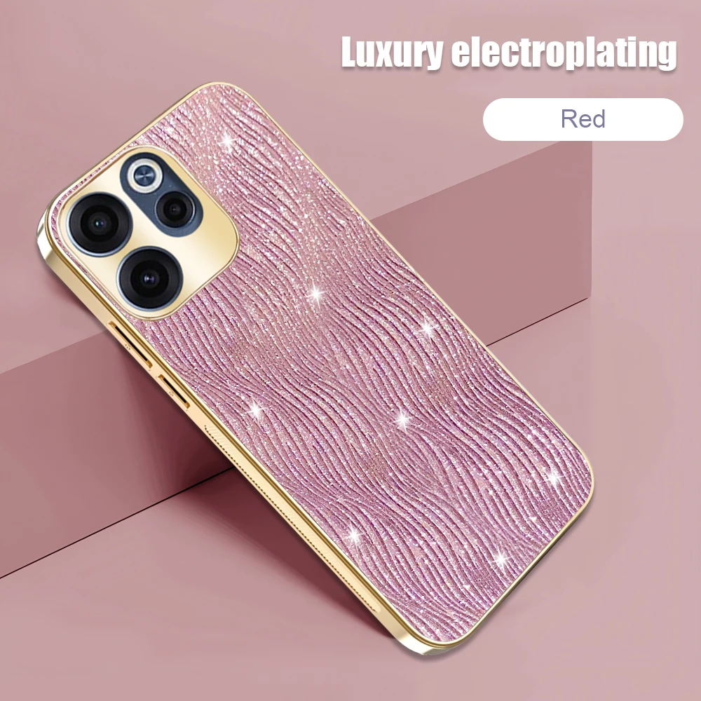 Luxurious Electroplated Water Ripple Shockproof Phone Case with Bumper Protection