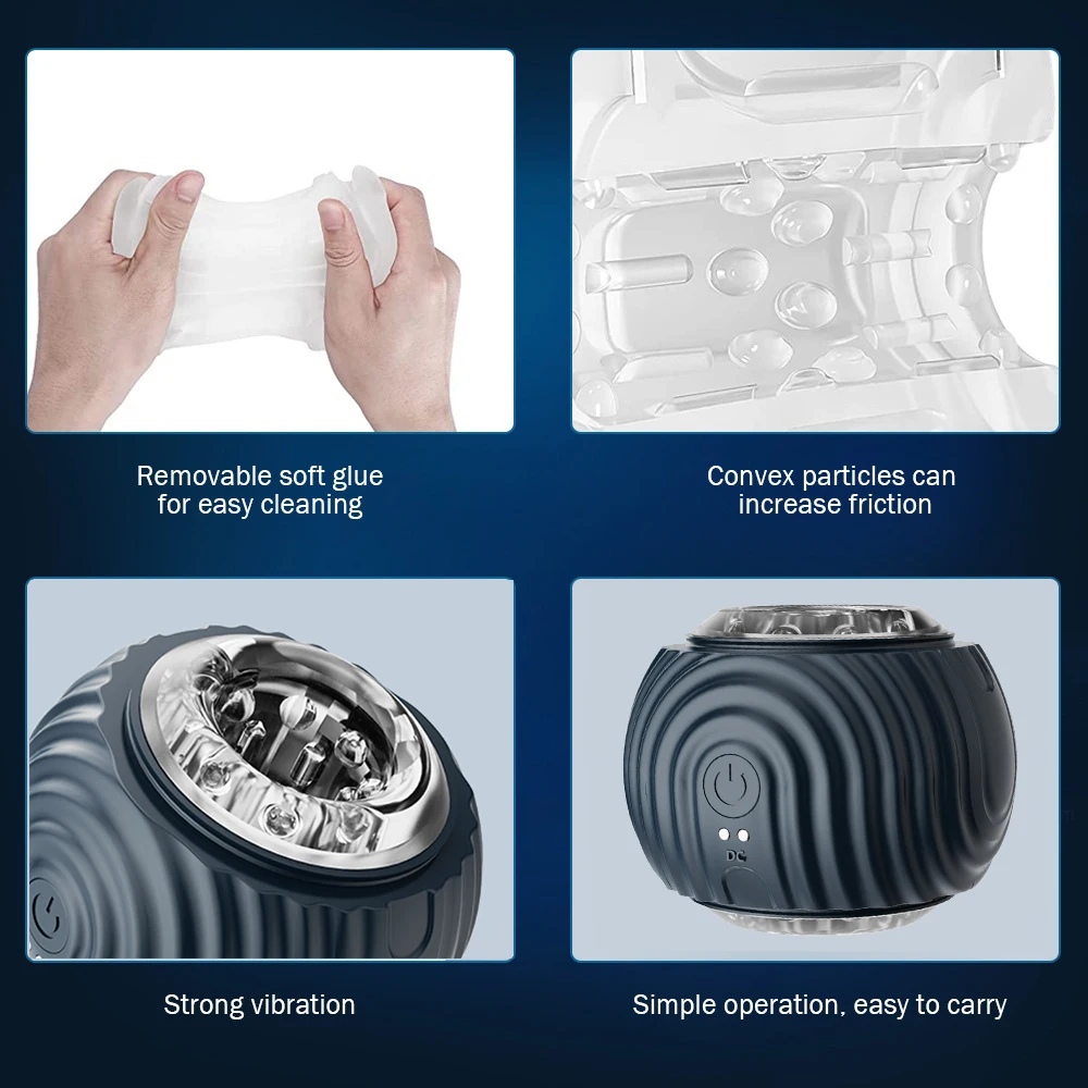 Masturbatore automatico maschile con vibrazione realistica_voghion.com