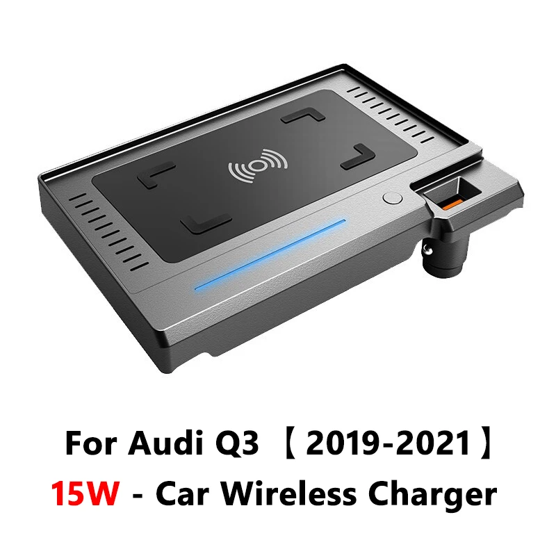 15W Car Mobile Phone QI Wireless Charger For Audi Q3 2019 2021